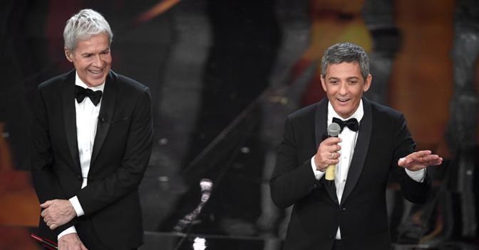 Claudio Baglioni e Fiorello a Sanremo 2018: cantautore verso la conferma, showman pronto a un programma Rai (Agf)