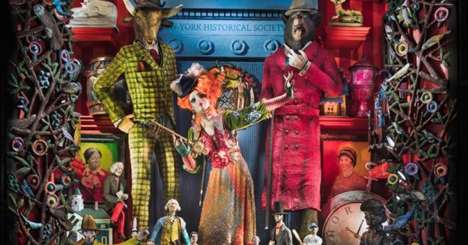 Una delle vetrine di Natale di Bergdorf, ispirate alle icone di New York
