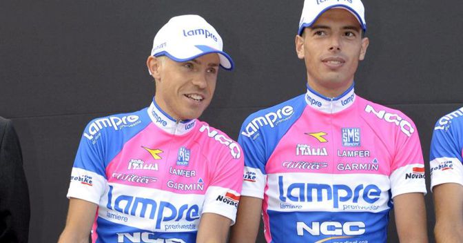 Damiano Cunego e Alessandro Ballan (Ansa)