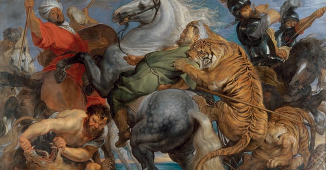 Rubens, La caccia alla tigre, al leone e al leopardo, 1616