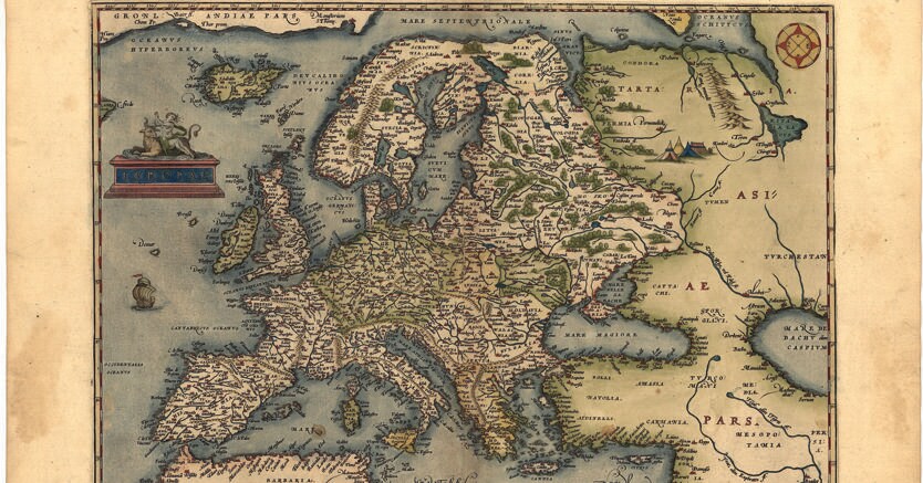 Modernità e globalizzazione..  Abraham Ortelius, carta dell’Europa del 1572