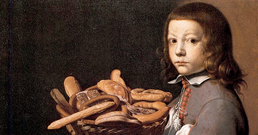 Panem nostrum. Evaristo Baschenis, «Giovane con cesta di pane», 1655-65, Milano, Collezione Mario Scaglia