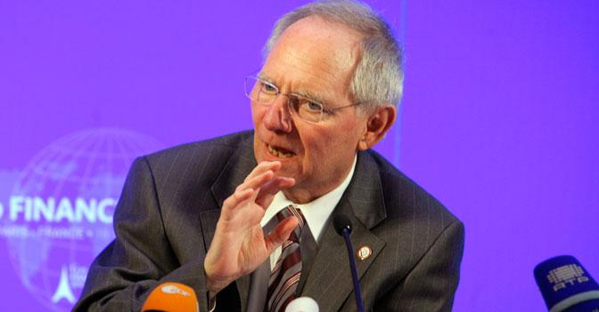 Il ministro tedesco delle finanze, Wolfgang Schauble