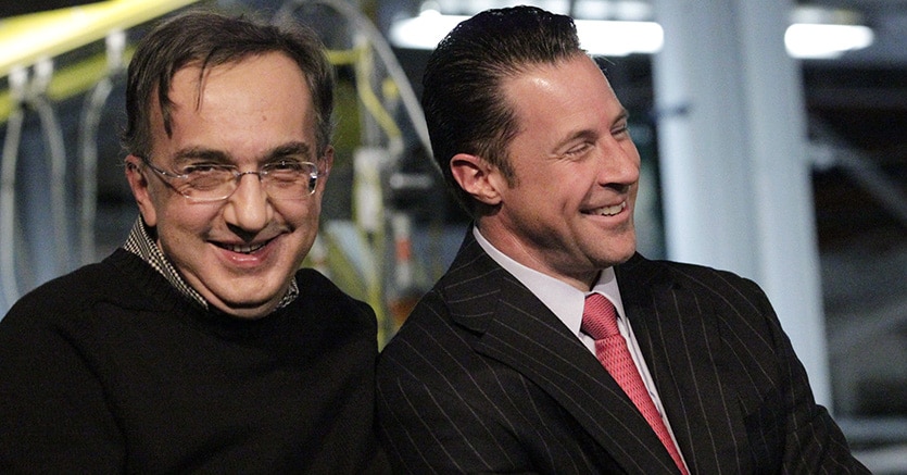 Sergio Marchionne e Reid Bigland in una foto del 2011 (Bloomberg)