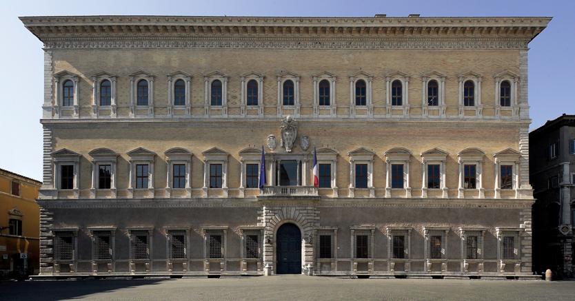 Roma, la facciata di Palazzo Farnese. (Credit: Zeno Colantoni)