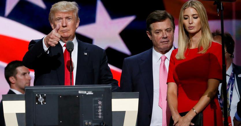 Donald Trump, Paul Manafort e Ivanka Trump (Reuters)
