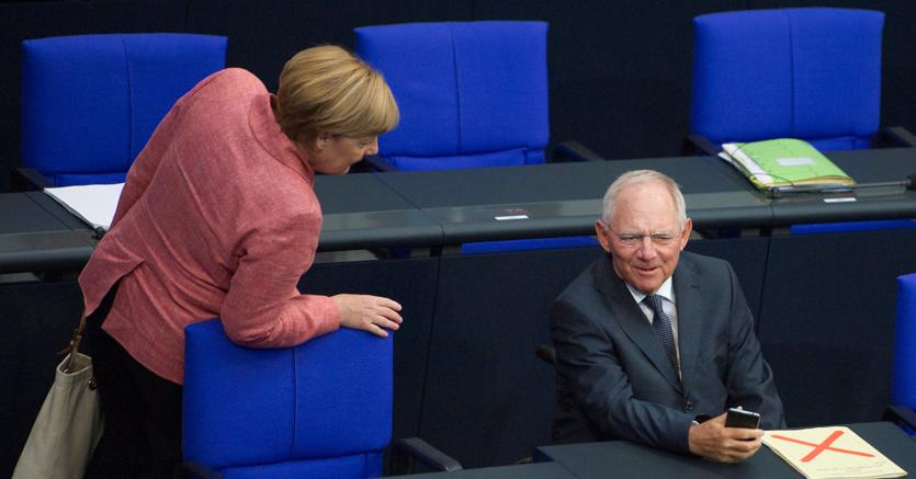 Wolfgang Schuble con Angela   Merkel
