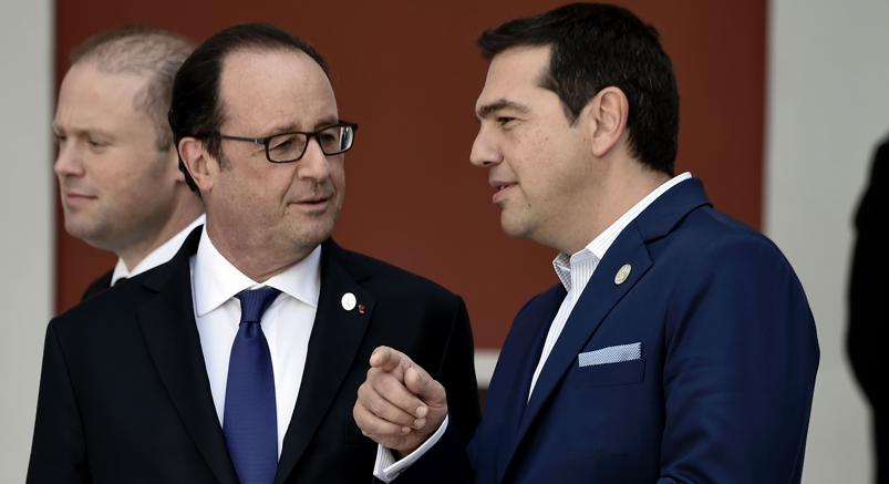 Franois Hollande e Alexis Tsipras (Afp)