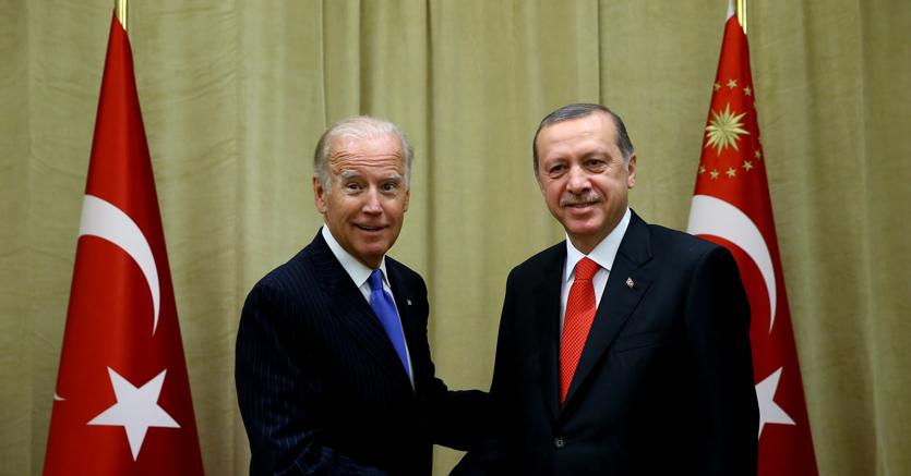 Il vice presidente americano Joe Biden con il presidente turco Recep Tayyip Erdogan a New York