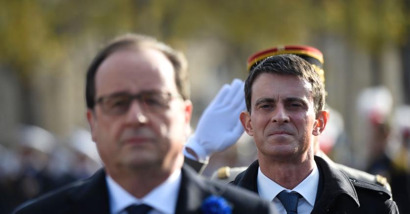 Francois Hollande (a sinistra) e  Manuel Valls