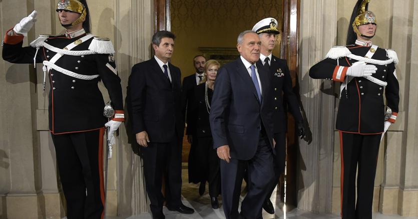 Il Presidente del Senato, Pietro Grasso, arriva al Quirinale per le consultazioni