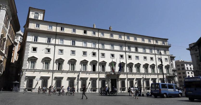 Palazzo Chigi, sede del Governo, in piazza Colonna a Roma