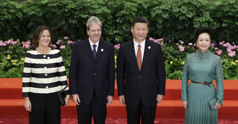 Il premier Gentiloni con il presidente cinese Xi Jinping