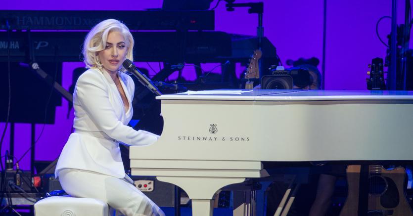 Lady Gaga, artista di punta di Universal, ieri si  esibita a Milano  (Ap)
