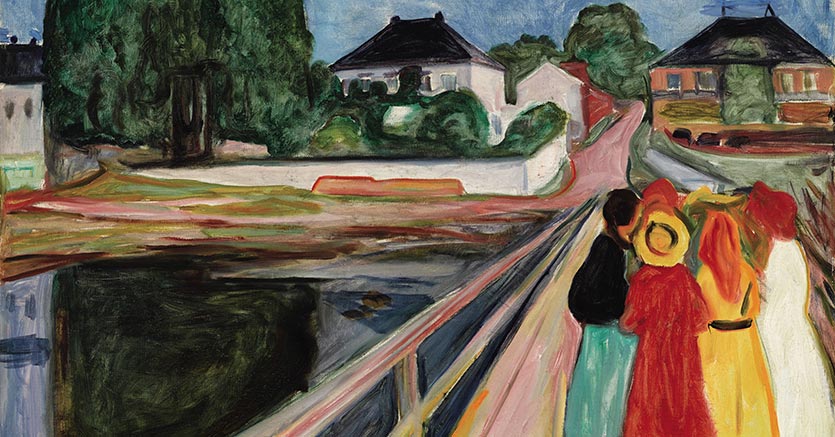 Edvard Munch. PIKENE PÅ BROEN (GIRLS ON THE BRIDGE). LOT SOLD. 54,487,500 USD (Hammer Price with Buyer's Premium) 