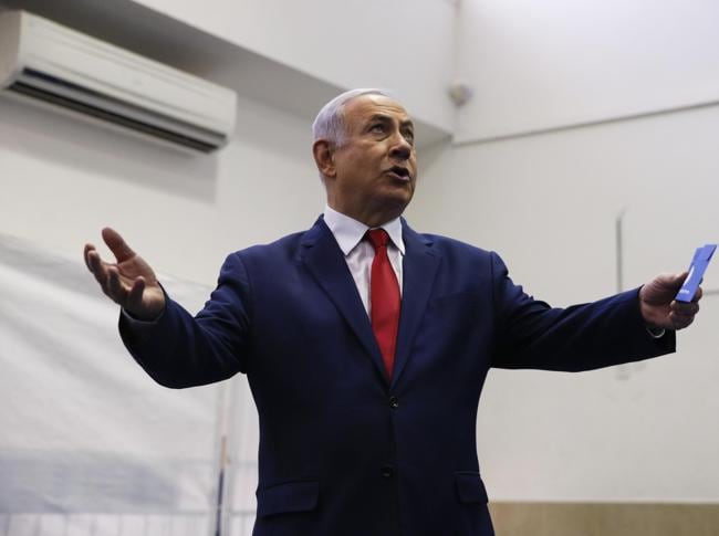 Il primo ministro uscente israeliano, Benjamin Netanyahu (EPA)