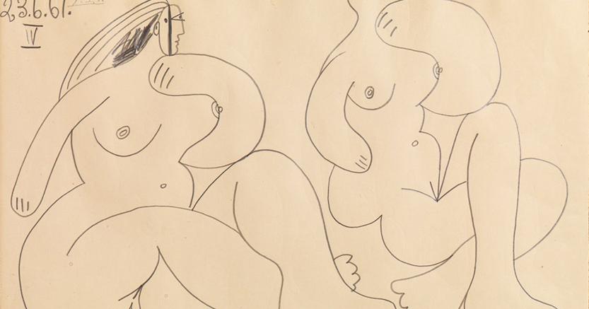 Pablo Picasso, Les déjeurners, 1961, Stima 100.000-150.000 euro - Venduto a 112.500 euro, Courtesy Pandolfini