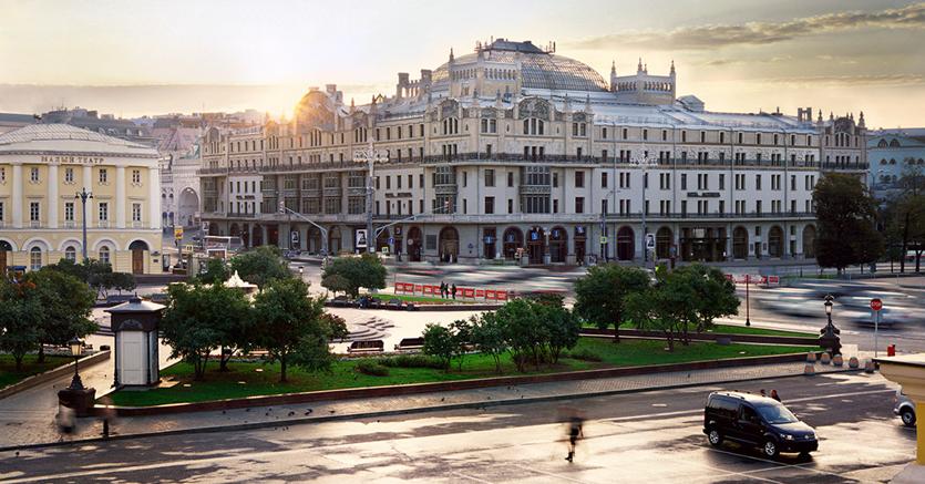 Il Metropol  nel centro di Mosca, a due passi dalla Piazza Rossa, dal Cremlino e dal Teatro Bolshoi