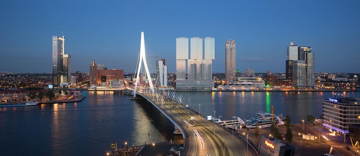 Rotterdam  e il ponte Erasmo (ph Ossip van Duivenbode)