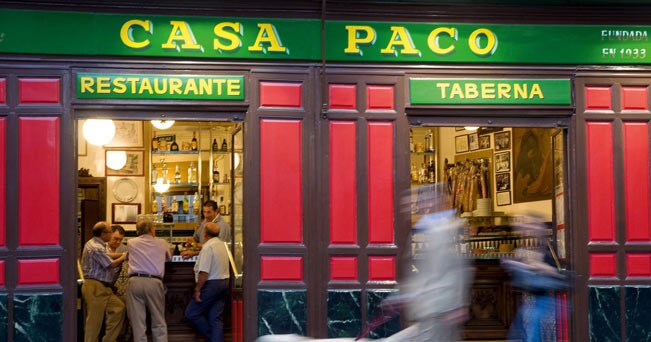 Il ristorante Casa Paco a Madrid