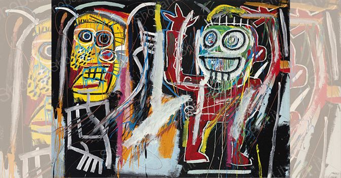 «Dustheads» 1982 di Jean Michel Basquiat, top record da Christie's NY il 15 maggio 2013, per 48.843.750 $ dalla stima tra 25-35 milioni di $ 