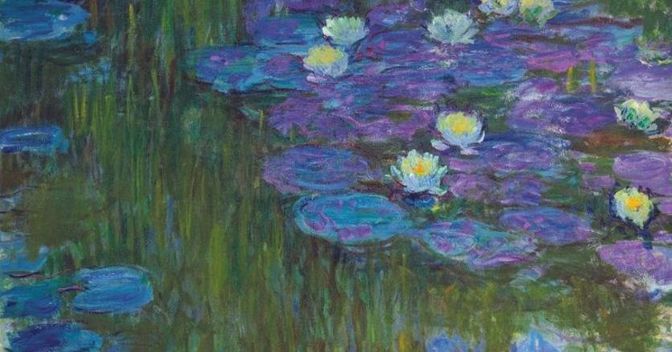Claude Monet's Nymphéas en fleur. 