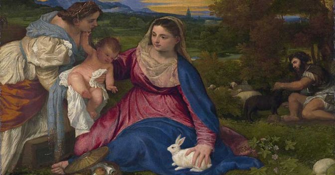 Edouard Manet, Copie de la Vierge au lapin Succession B. Caprotti 