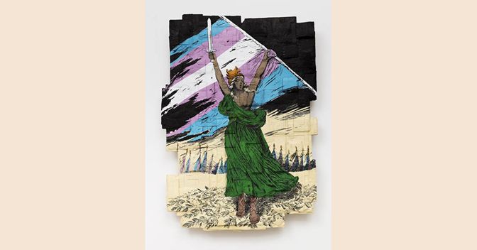 , 2018, acrilico su cartone, 170,2 x 123,2 x 14 cm, 55.000 dollari  