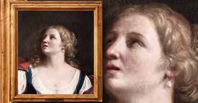 Lucrezia di Giovanni Francesco Barbieri, detto il Guercino, olio su tela, cm 56 x 51 
