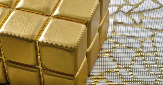Bisazza Mosaico - Fragment Gold - design Greg-Natale 