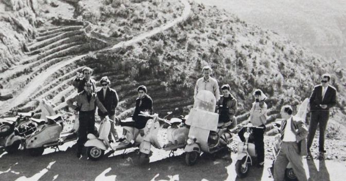 Khalil Khouri_The scooter gang somewhere in Mount Lebanon early 1950's 