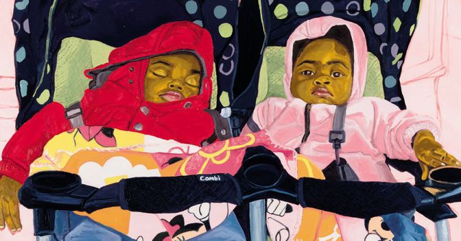 . Jordan Casteel, «Twins», 2017, esposto ad Art Basel dalla Galleria Casey Kaplan 