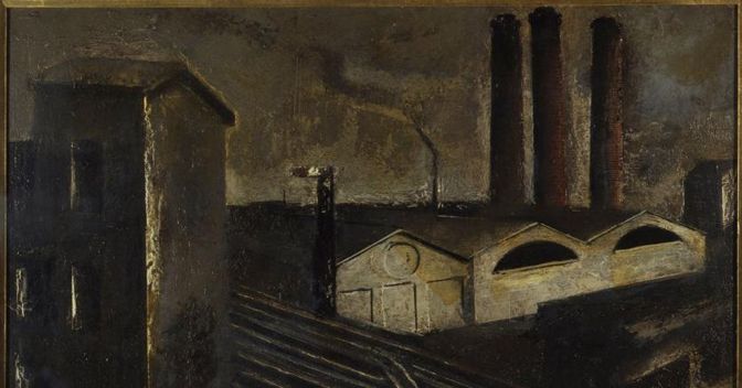 Mario Sironi Urban Landscape with Chimney, 1930 Oil on canvas 49 x 67 cm Courtesy: Pinacoteca di Brera, Milan 