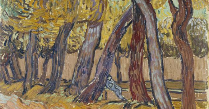 Path in the Garden of the Asylum (1889) Oil paint on canvas, 614x504mm. Collection Kroller -Muller Museum , Otterlo 