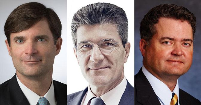 Da sinistra Dennis Lynch (2°), Patrick Odier (1°) e Tom Ognar (3°) 