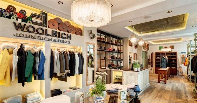 Il negozio Woolrich di Cortina 