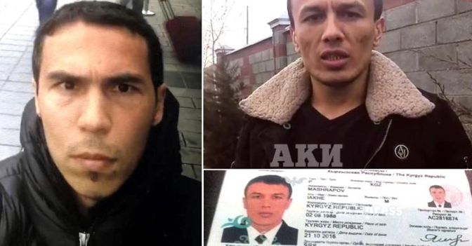 Il presunto attentatore e, a destra, Iakhe Mashrapov  (Ansa / Web / Akipress) 