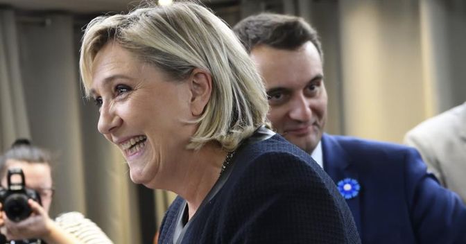 Marine Le Pen con Florian Philippot (Afp) 