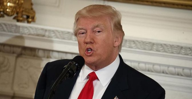 Il presidente Trump oggi alla Casa Bianca 