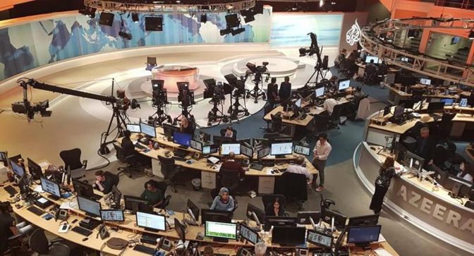 La redazione di Al Jazeera a Doha 