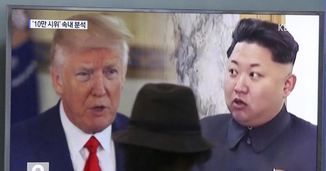 Donald Trump e Kim Jong-un in un fotomontaggio 
