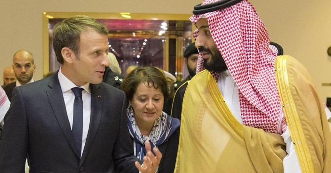 Macron e Mohammed bin Salman  