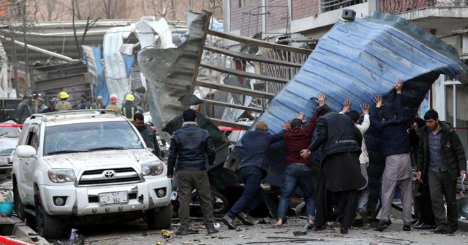 L’attentato a Kabul del 27 gennaio (Epa) 