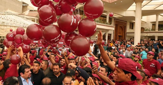 Il rally elettorale di un candidato al Parlamento di Baghdad 