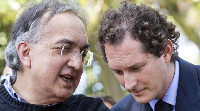 Sergio Marchionne  e John Elkann (Ansa) 