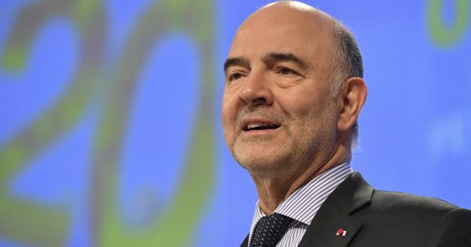 Il commissario europeo all’Economia Piere Moscovici (Ap) 