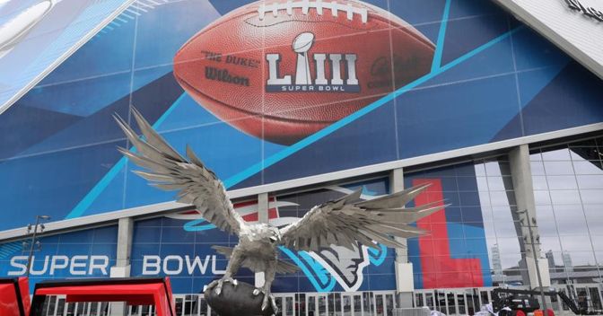 L’ingresso dello stadio di Atlanta che ospiterà il Super Bowl il 3 febbraio (Usa Today) 