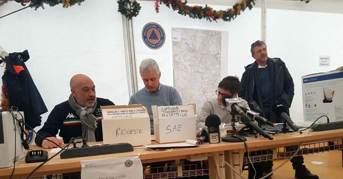 Il sorteggio delle casette di Amatrice 