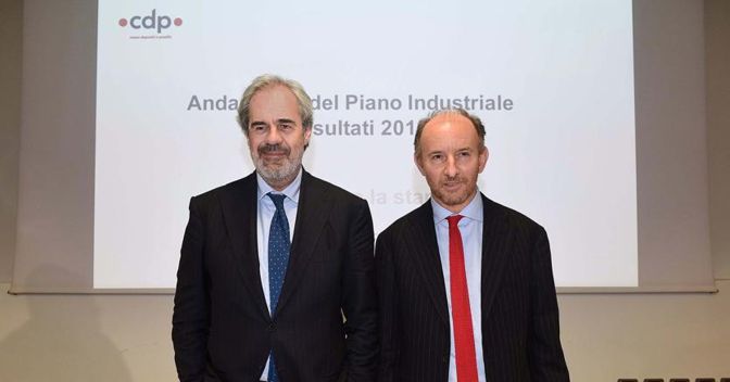 Il presidente di Cdp Claudio Costamagna e l'ad Fabio Gallia 