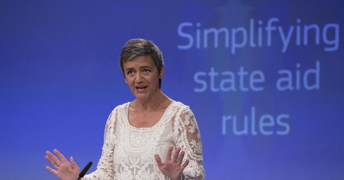 La commissaria europea Margrethe Vestager 